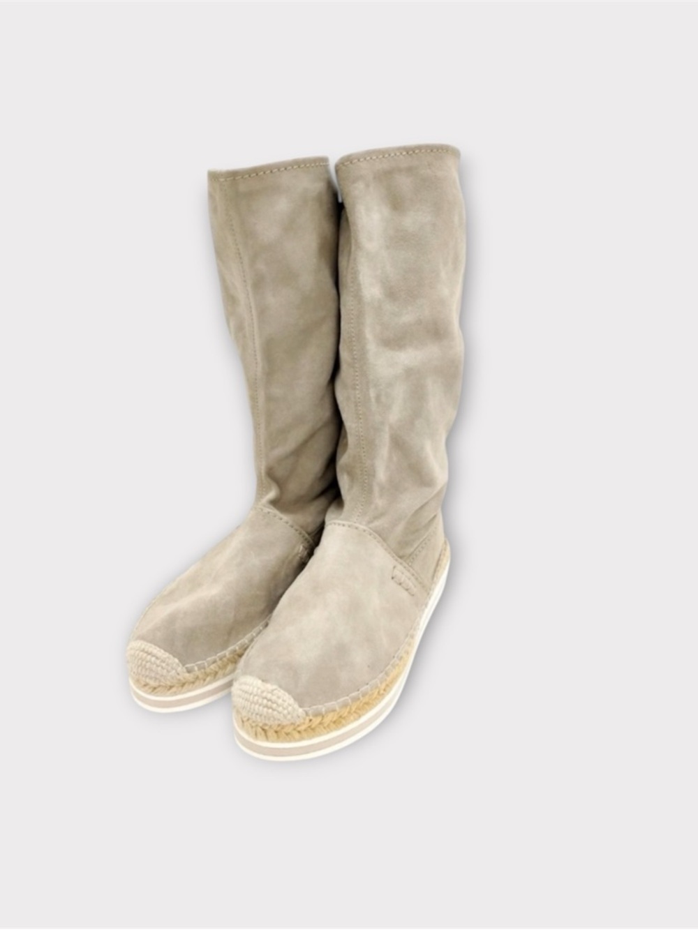 PRADA Rope Trim Boot EU 38 Taupe
Suede Espadrille Platform NEW - Picture 3 of 13